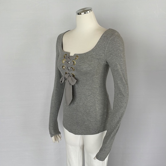 NWT Free People Knit Ribbon Tie Top Small - Picture 7 of 10